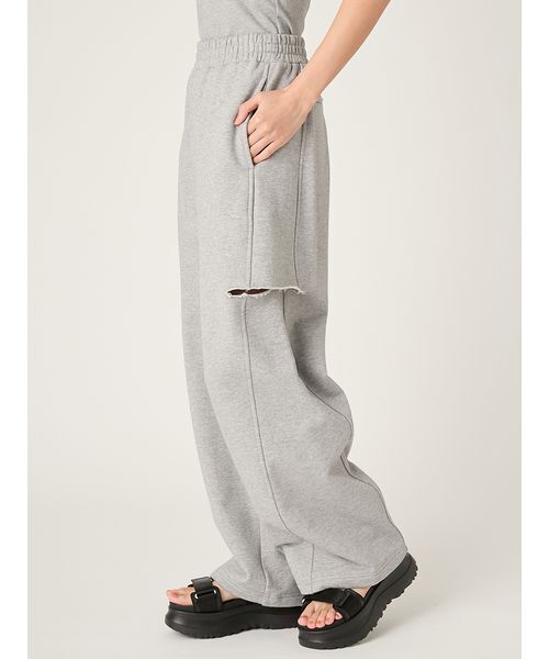 FRAY I.D(フレイアイディー)の「カットアウトスウェットパンツ(その他パンツ・レディース・クリーム/グレー/チャコールグレー・0/1)」の9枚目の写真