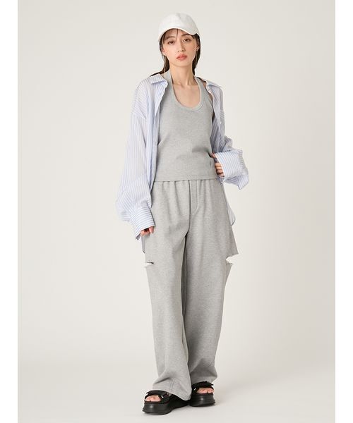 FRAY I.D(フレイアイディー)の「カットアウトスウェットパンツ(その他パンツ・レディース・クリーム/グレー/チャコールグレー・0/1)」の18枚目の写真