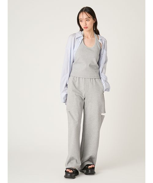 FRAY I.D(フレイアイディー)の「カットアウトスウェットパンツ(その他パンツ・レディース・クリーム/グレー/チャコールグレー・0/1)」の21枚目の写真