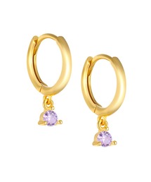 YU-KA:カラー ドロップデザインフープピアス color drop design hoop pierce