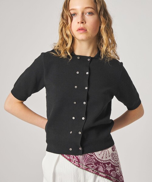 Steven Alan（スティーブンアラン）の「＜Steven Alan＞ハーフ スリーブ カーディガン（カーディガン/ボレロ・レディース・オフホワイト/ナチュラル/ダークグレー・FREE）」の8枚目の写真