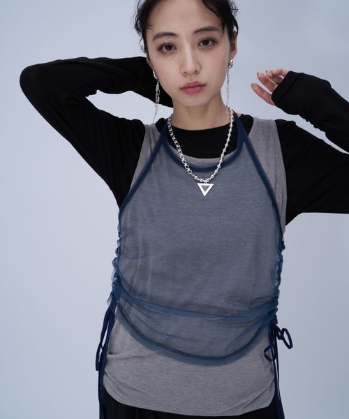 HARE ハレ シフォンスリーブカットソー セール】3Pレイヤーカットソー(HARE)（Tシャツ/カットソー）｜HARE