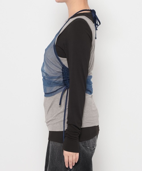 HARE ハレ シフォンスリーブカットソー セール】3Pレイヤーカットソー(HARE)（Tシャツ/カットソー）｜HARE