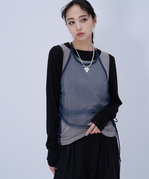HARE(ハレ)の「3Pレイヤーカットソー(HARE)(Tシャツ/カットソー・レディース・グレー/ブラック・FREE)」の9枚目の写真