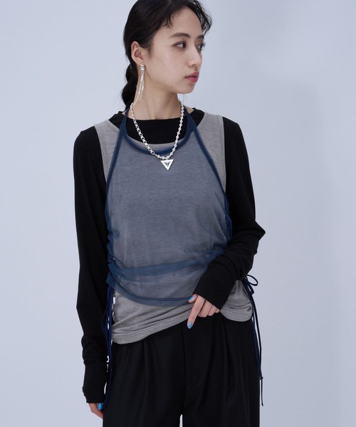 HARE(ハレ)の「3Pレイヤーカットソー(HARE)(Tシャツ/カットソー・レディース・グレー/ブラック・FREE)」の8枚目の写真
