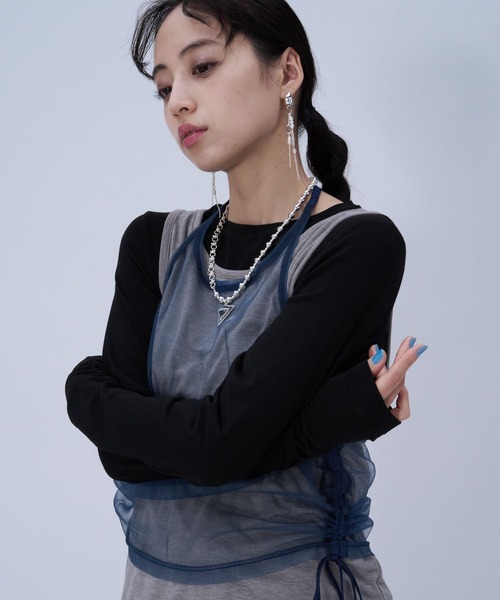 HARE(ハレ)の「3Pレイヤーカットソー(HARE)(Tシャツ/カットソー・レディース・グレー/ブラック・FREE)」の10枚目の写真