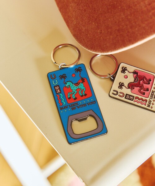 FREAK'S STORE（フリークスストア）の「TOYAMEG × FREAK'S STORE/トーヤメグ フリークスストア 開運KEY HOLDER ホースモチーフ キーホルダー（キーホルダー・メンズ・ブルー/ベージュ・ONE SIZE）」の6枚目の写真