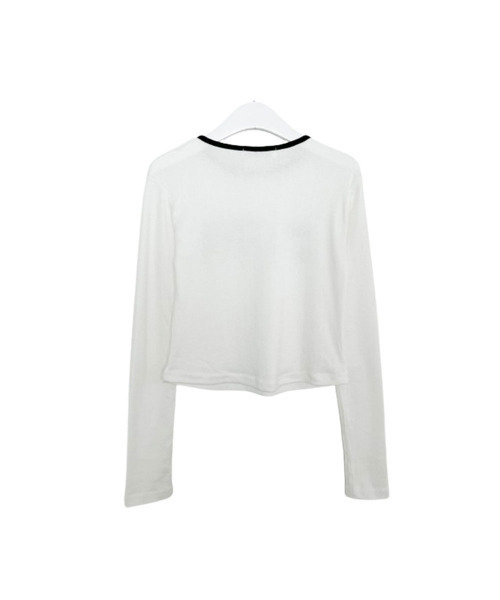 VIVID LADY(ビビッドレディー)の「フロント英字プリント ロンT Tシャツ(Tシャツ/カットソー・レディース・ピンク/カーキ/ブラック/アイボリー・FREE)」の12枚目の写真