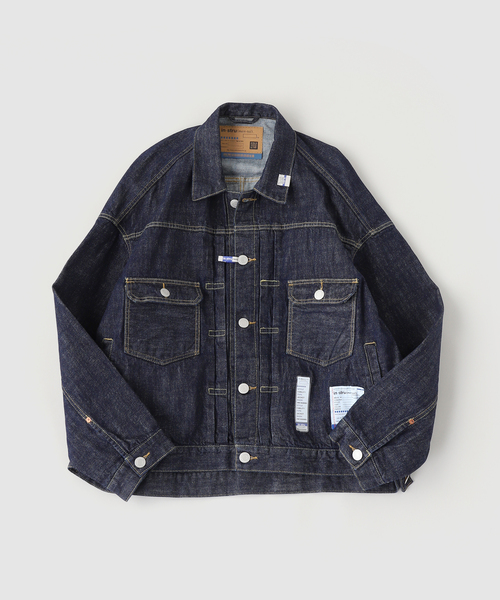 BAYCREW'S DEPO(ベイクルーズデポ)の「IN STRU(MEN-TAL) / インストルメンタル ONE WASHED SELVAGE DENIM JACKET(デニムジャケット・メンズ・ネイビー・46/48)」の1枚目の写真