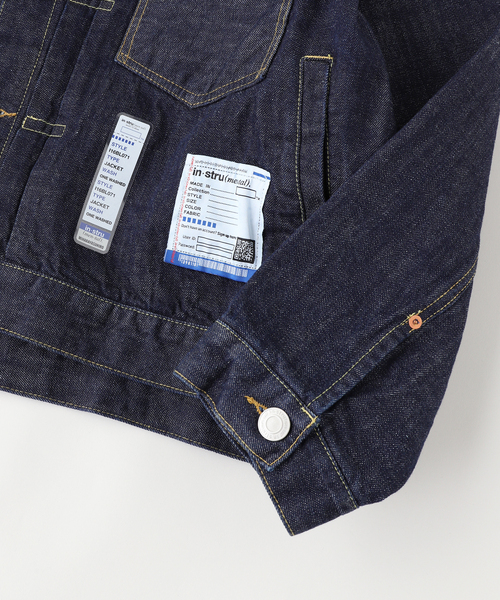 BAYCREW'S DEPO(ベイクルーズデポ)の「IN STRU(MEN-TAL) / インストルメンタル ONE WASHED SELVAGE DENIM JACKET(デニムジャケット・メンズ・ネイビー・46/48)」の4枚目の写真