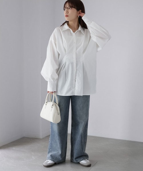 Riberry（リベリー）の「ウエストタックシャツ（シャツ/ブラウス・レディース・オフホワイト/ブルー/イエロー/ピンク・FREE）」の7枚目の写真