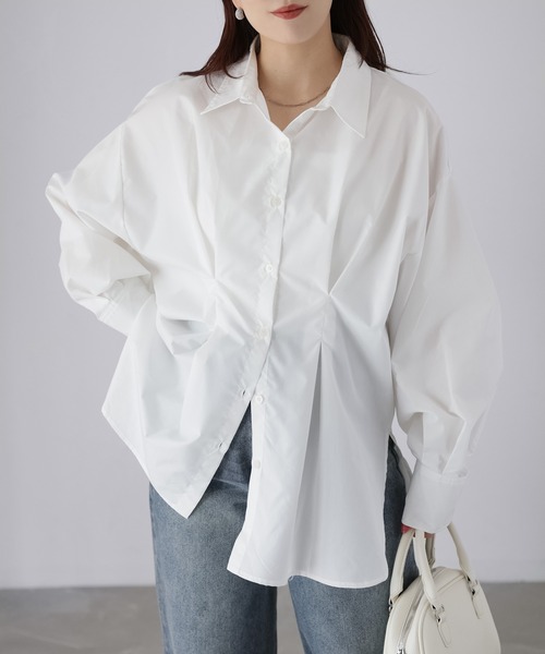 Riberry（リベリー）の「ウエストタックシャツ（シャツ/ブラウス・レディース・オフホワイト/ブルー/イエロー/ピンク・FREE）」の6枚目の写真