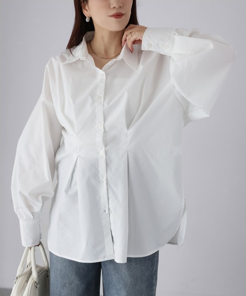 Riberry（リベリー）の「ウエストタックシャツ（シャツ/ブラウス・レディース・オフホワイト/ブルー/イエロー/ピンク・FREE）」の19枚目の写真