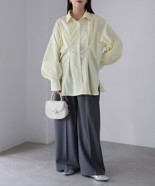 Riberry（リベリー）の「ウエストタックシャツ（シャツ/ブラウス・レディース・オフホワイト/ブルー/イエロー/ピンク・FREE）」の13枚目の写真