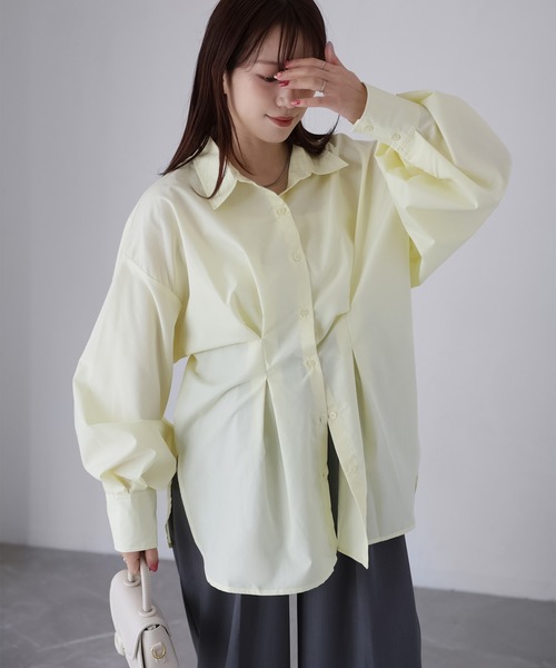 Riberry（リベリー）の「ウエストタックシャツ（シャツ/ブラウス・レディース・オフホワイト/ブルー/イエロー/ピンク・FREE）」の11枚目の写真