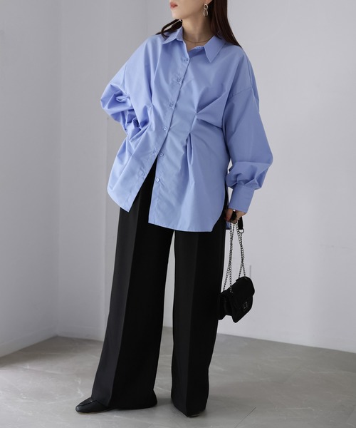 Riberry（リベリー）の「ウエストタックシャツ（シャツ/ブラウス・レディース・オフホワイト/ブルー/イエロー/ピンク・FREE）」の10枚目の写真