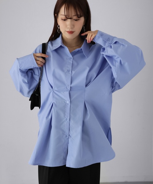 Riberry（リベリー）の「ウエストタックシャツ（シャツ/ブラウス・レディース・オフホワイト/ブルー/イエロー/ピンク・FREE）」の8枚目の写真