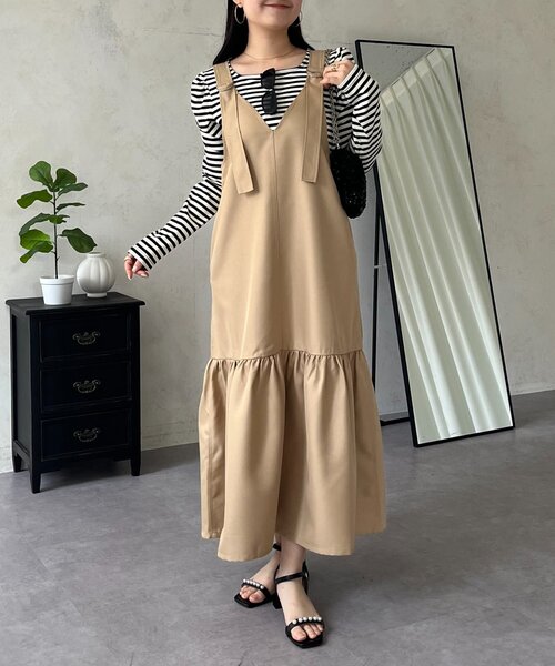 prose verse（プロズヴェール）の「袖シャーリングギャザーボーダートップス（Tシャツ/カットソー・レディース・ブラック系その他・LARGE/MEDIUM）」の12枚目の写真