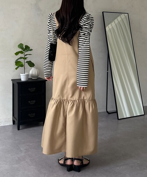 prose verse（プロズヴェール）の「袖シャーリングギャザーボーダートップス（Tシャツ/カットソー・レディース・ブラック系その他・LARGE/MEDIUM）」の6枚目の写真