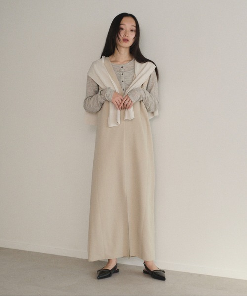 セール】2WAYノースリーブVネックロングワンピース（ワンピース