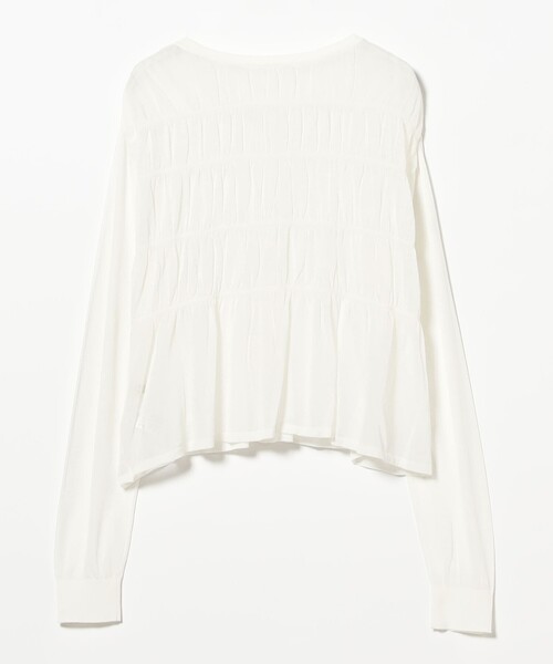 Ray BEAMS(レイビームス)の「シアーシャーリング クルーネック カーディガン(ニット/セーター・レディース・ホワイト/サックスブルー/ブラック・ONE SIZE)」の15枚目の写真