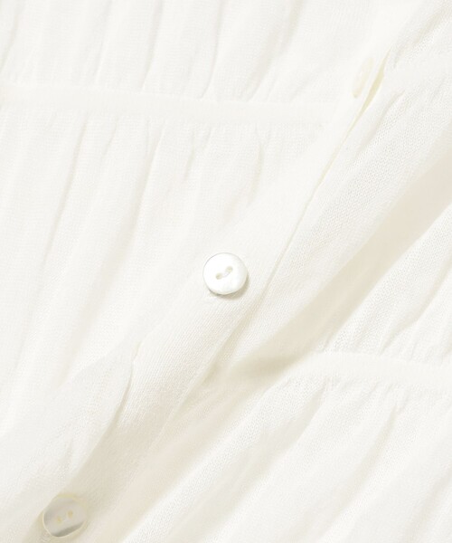 Ray BEAMS(レイビームス)の「シアーシャーリング クルーネック カーディガン(ニット/セーター・レディース・ホワイト/サックスブルー/ブラック・ONE SIZE)」の16枚目の写真