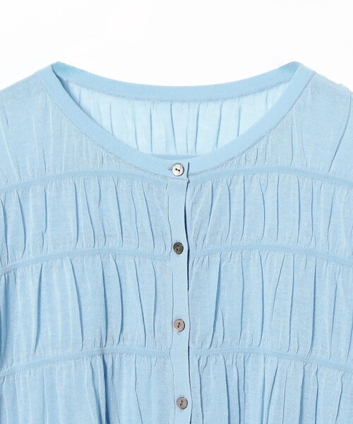 Ray BEAMS(レイビームス)の「シアーシャーリング クルーネック カーディガン(ニット/セーター・レディース・ホワイト/サックスブルー/ブラック・ONE SIZE)」の21枚目の写真