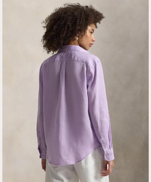 POLO RALPH LAUREN(ポロ ラルフ ローレン)の「クラシック フィット リネン シャツ(シャツ/ブラウス・レディース・パープル系3・XS/XL/S/M/L/XXS)」の5枚目の写真