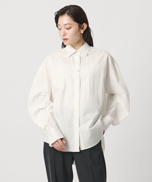 MARW UNITED ARROWS(マルゥ ユナイテッドアローズ)の「<MARW UNITED ARROWS>ワッシャー バルーンスリーブ シャツ(シャツ/ブラウス・レディース・ホワイト/ネイビー・FREE)」の10枚目の写真