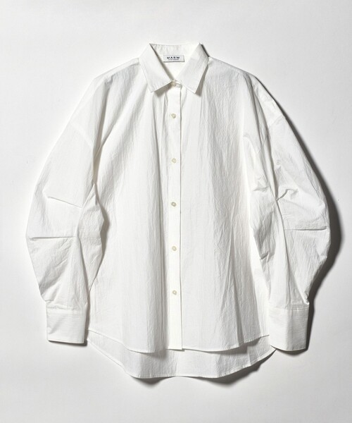 MARW UNITED ARROWS(マルゥ ユナイテッドアローズ)の「<MARW UNITED ARROWS>ワッシャー バルーンスリーブ シャツ(シャツ/ブラウス・レディース・ホワイト/ネイビー・FREE)」の5枚目の写真