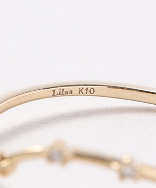ウェーブステーションダイヤリング K10（リング）｜Lilas（リラ）の