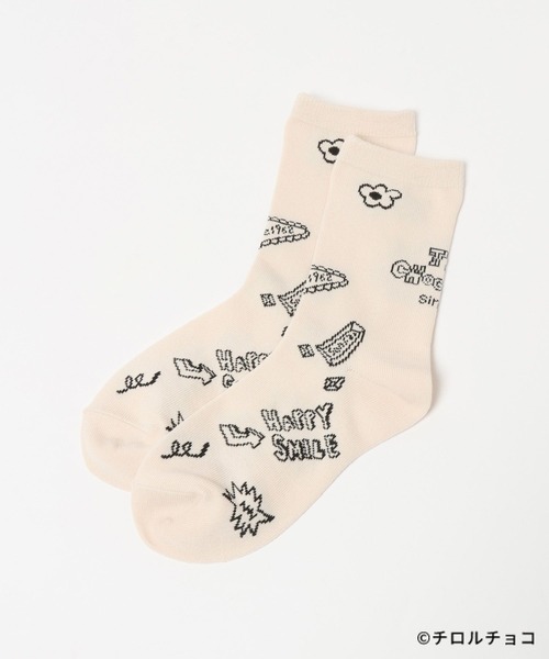 LEPSIM（レプシィム）の「【チロルチョコ×LEPSIM】アソートソックス　647990（ソックス/靴下・レディース・ブラウン/アイボリー/ブラック・ONE SIZE）」の4枚目の写真