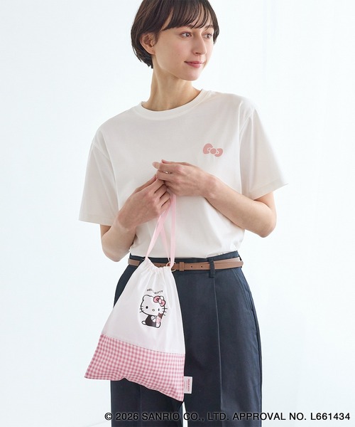 ROPE' PICNIC（ロペピクニック）の「【ROPE' PICNIC×ハローキティ】巾着付きアソートTシャツ（Tシャツ/カットソー・レディース・ピンク/ホワイト系その他/ブラック系その他/ホワイト系その他2・FREE）」の15枚目の写真