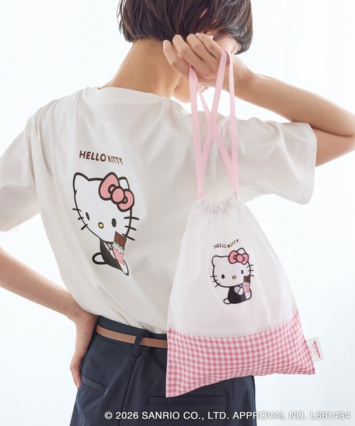 ROPE' PICNIC（ロペピクニック）の「【ROPE' PICNIC×ハローキティ】巾着付きアソートTシャツ（Tシャツ/カットソー・レディース・ピンク/ホワイト系その他/ブラック系その他/ホワイト系その他2・FREE）」の17枚目の写真