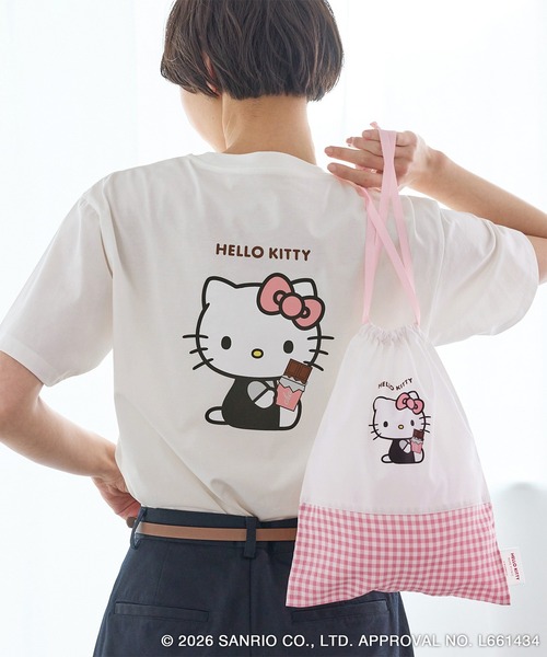 ROPE' PICNIC（ロペピクニック）の「【ROPE' PICNIC×ハローキティ】巾着付きアソートTシャツ（Tシャツ/カットソー・レディース・ピンク/ホワイト系その他/ブラック系その他/ホワイト系その他2・FREE）」の16枚目の写真