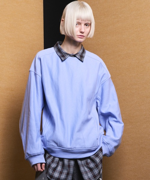 UNISEX》Crew Neck Prime-Over Pullover Sweatshirt/クルーネック