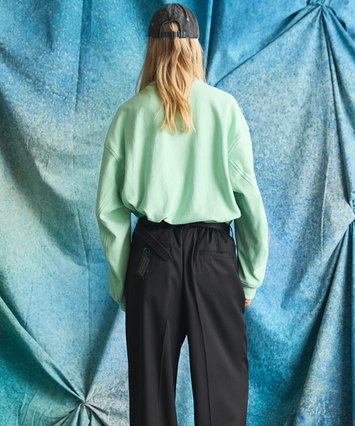 MAISON SPECIAL(メゾンスペシャル)の「《UNISEX》Crew Neck Prime-Over Pullover Sweatshirt/クルーネックプライムオーバープルオーバースウェット【MAISON SPECIAL/メゾンスペシャル】(スウェット・メンズ・ラベンダー/グレー/ライトグリーン/ブラック・2/1/0)」の13枚目の写真
