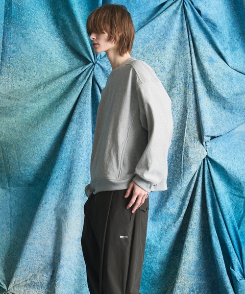 MAISON SPECIAL(メゾンスペシャル)の「《UNISEX》Crew Neck Prime-Over Pullover Sweatshirt/クルーネックプライムオーバープルオーバースウェット【MAISON SPECIAL/メゾンスペシャル】(スウェット・メンズ・ラベンダー/グレー/ライトグリーン/ブラック・2/1/0)」の15枚目の写真