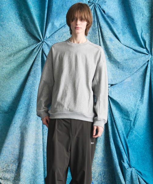 MAISON SPECIAL(メゾンスペシャル)の「《UNISEX》Crew Neck Prime-Over Pullover Sweatshirt/クルーネックプライムオーバープルオーバースウェット【MAISON SPECIAL/メゾンスペシャル】(スウェット・メンズ・ラベンダー/グレー/ライトグリーン/ブラック・2/1/0)」の14枚目の写真