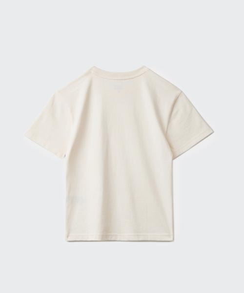 MUSINSA STANDARD KIDS（ムシンサスタンダードキッズ）の「リラックスドクルーネックTシャツ[クリーム]（Tシャツ/カットソー・レディース・その他・100/110/120/130/140/150/160）」の4枚目の写真