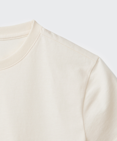 MUSINSA STANDARD KIDS（ムシンサスタンダードキッズ）の「リラックスドクルーネックTシャツ[クリーム]（Tシャツ/カットソー・レディース・その他・100/110/120/130/140/150/160）」の7枚目の写真