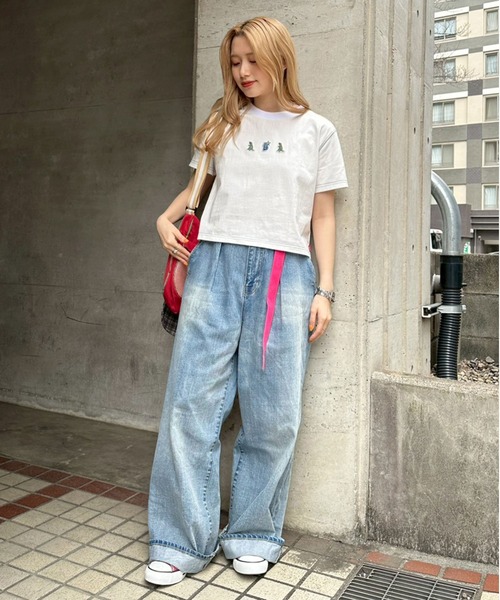 DOUBLE NAME(ダブルネーム)の「【横浜DeNAベイスターズ】 【m:rex】ワッペン コンパクトTEE(Tシャツ/カットソー・レディース・オフホワイト・FREE)」の3枚目の写真