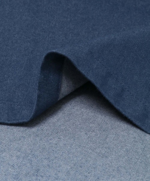 SENSE OF PLACE by URBAN RESEARCH(センスオブプレイスバイアーバンリサーチ)の「ダブルポケットカラーデニムシャツ(シャツ/ブラウス・メンズ・インディゴブルー/ライトカーキ/ピンク・MEDIUM/LARGE)」の9枚目の写真