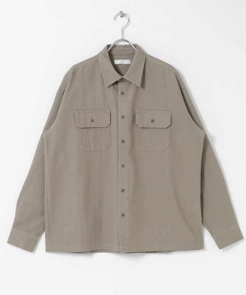 SENSE OF PLACE by URBAN RESEARCH(センスオブプレイスバイアーバンリサーチ)の「ダブルポケットカラーデニムシャツ(シャツ/ブラウス・メンズ・インディゴブルー/ライトカーキ/ピンク・MEDIUM/LARGE)」の4枚目の写真