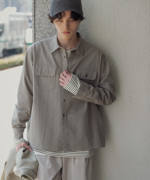 SENSE OF PLACE by URBAN RESEARCH(センスオブプレイスバイアーバンリサーチ)の「ダブルポケットカラーデニムシャツ(シャツ/ブラウス・メンズ・インディゴブルー/ライトカーキ/ピンク・MEDIUM/LARGE)」の16枚目の写真