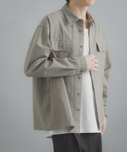 SENSE OF PLACE by URBAN RESEARCH(センスオブプレイスバイアーバンリサーチ)の「ダブルポケットカラーデニムシャツ(シャツ/ブラウス・メンズ・インディゴブルー/ライトカーキ/ピンク・MEDIUM/LARGE)」の21枚目の写真