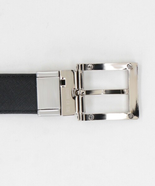 COMME CA ISM(コムサイズム)の「市松大柄 サフィアーノ型押し リバーシブルベルト(ベルト・メンズ・ブラック/ダークブラウン・FREE)」の6枚目の写真