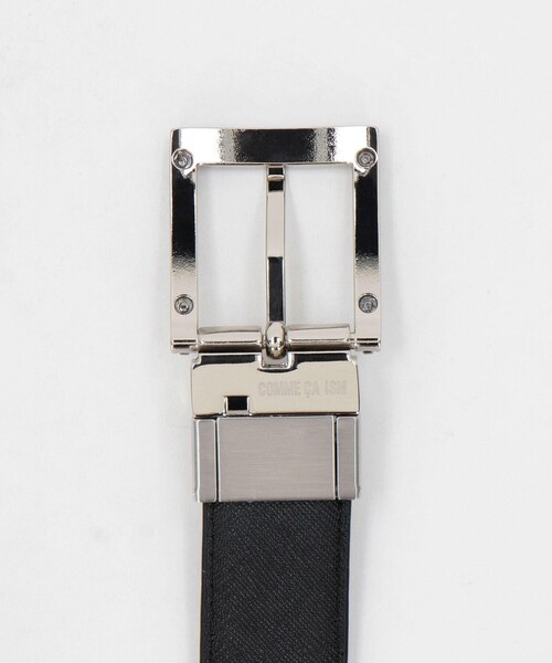COMME CA ISM(コムサイズム)の「市松大柄 サフィアーノ型押し リバーシブルベルト(ベルト・メンズ・ブラック/ダークブラウン・FREE)」の8枚目の写真