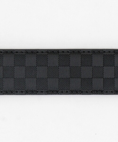 COMME CA ISM(コムサイズム)の「市松大柄 サフィアーノ型押し リバーシブルベルト(ベルト・メンズ・ブラック/ダークブラウン・FREE)」の10枚目の写真