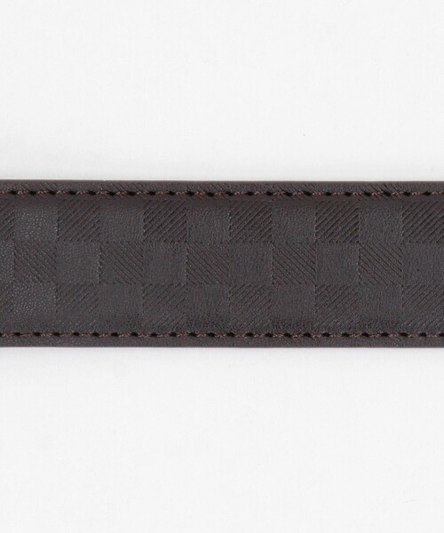 COMME CA ISM(コムサイズム)の「市松大柄 サフィアーノ型押し リバーシブルベルト(ベルト・メンズ・ブラック/ダークブラウン・FREE)」の12枚目の写真
